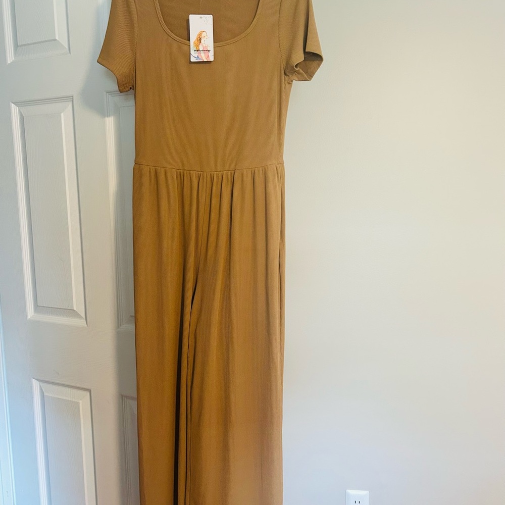 Elegant Tan Jumpsuit